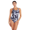 Einteiliger Badeanzug Marble Powerback Damen Schwarz-Weiß Größe 32-XS Zoggs 462569BK32