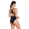 Einteiliger Badeanzug Marble Powerback Damen Schwarz-Weiß Größe 32-XS Zoggs 462569BK32