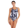 Einteiliger Badeanzug Marble Powerback Damen Schwarz-Weiß Größe 40-XL Zoggs 462569BK40