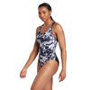 Einteiliger Badeanzug Marble Powerback Damen Schwarz-Weiß Größe 40-XL Zoggs 462569BK40