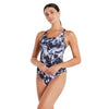 Einteiliger Badeanzug Marble Powerback Damen Schwarz-Weiß Größe 42-XXL Zoggs 462569BK42