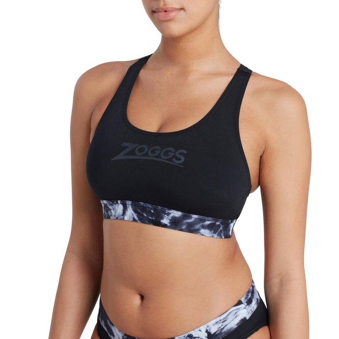 Zweiteilige Badeanzüge Marble Actionback Schwarz-Weiß Größe 28-XXXS Zoggs 462571BK28