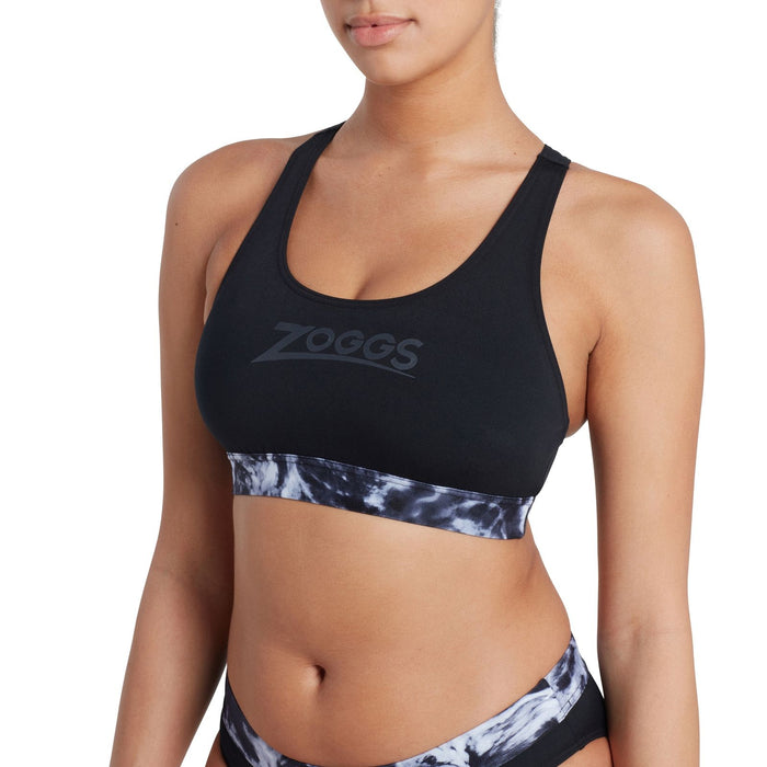 Zweiteilige Badeanzüge Marble Actionback Schwarz-Weiß Größe 32-XS Zoggs 462571BK32