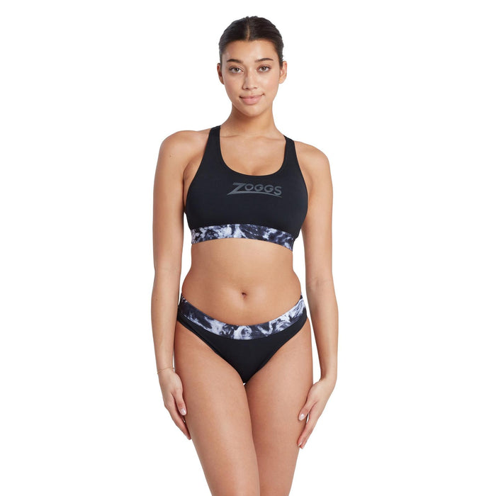 Zweiteilige Badeanzüge Marble Actionback Schwarz-Weiß Größe 42-XXL Zoggs 462571BK42