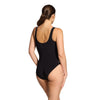 Einteiliger Badeanzug Scoopback Silber Lined Schwarz Größe 28-XXXS Zoggs 462577BK28
