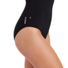 Ein Stück Badeanzug Scoopback Silber Rand Schwarz Größe 42-XXL Zoggs 462577BK42