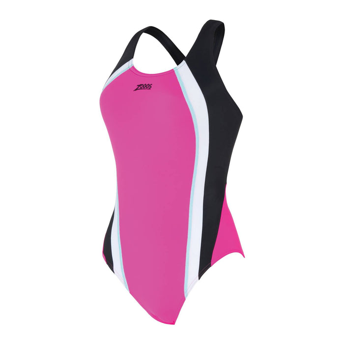 Einteiliger Badeanzug Toronto Flyback Magenta-Schwarz Größe 38-L Zoggs 462579MGBK38