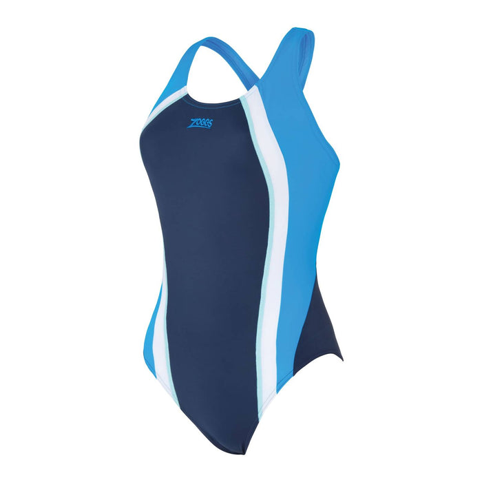 Einteiliger Badeanzug Toronto Flyback Marine-Blau-Hellblau Größe 34-S Zoggs 462579NVLB34