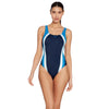 Einteiliger Badeanzug Toronto Flyback Marine-Blau-Hellblau Größe 48-5XL Zoggs 462579NVLB48