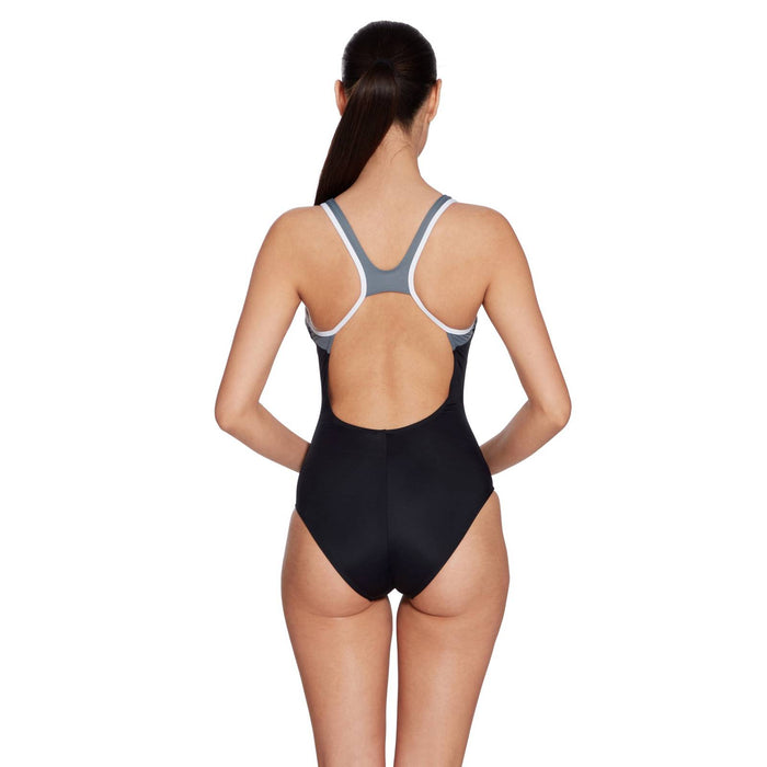 Einteiliger Badeanzug Tokyo Iceback Schwarz-Grau Größe 38-L Zoggs 462580BKGY38