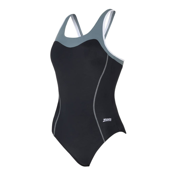 Einteiliger Badeanzug Tokyo Iceback Schwarz-Grau Größe 38-L Zoggs 462580BKGY38
