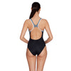 Einteiliger Badeanzug Tokyo Iceback Schwarz-Grau Größe 40-XL Zoggs 462580BKGY40