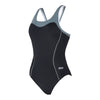 Einteiliger Badeanzug Tokyo Iceback Schwarz-Grau Größe 40-XL Zoggs 462580BKGY40