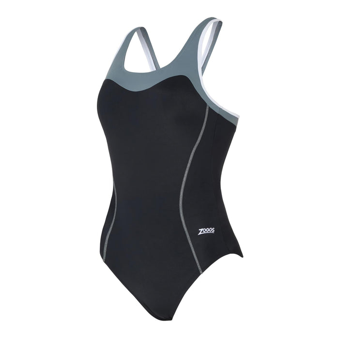 Badeanzug Tokyo Iceback Schwarz-Grau Größe 50-6XL Zoggs 462580BKGY50