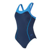 Badeanzug Tokyo Iceback Marineblau-Hellblau Größe 32-XS Zoggs 462580NVLB32