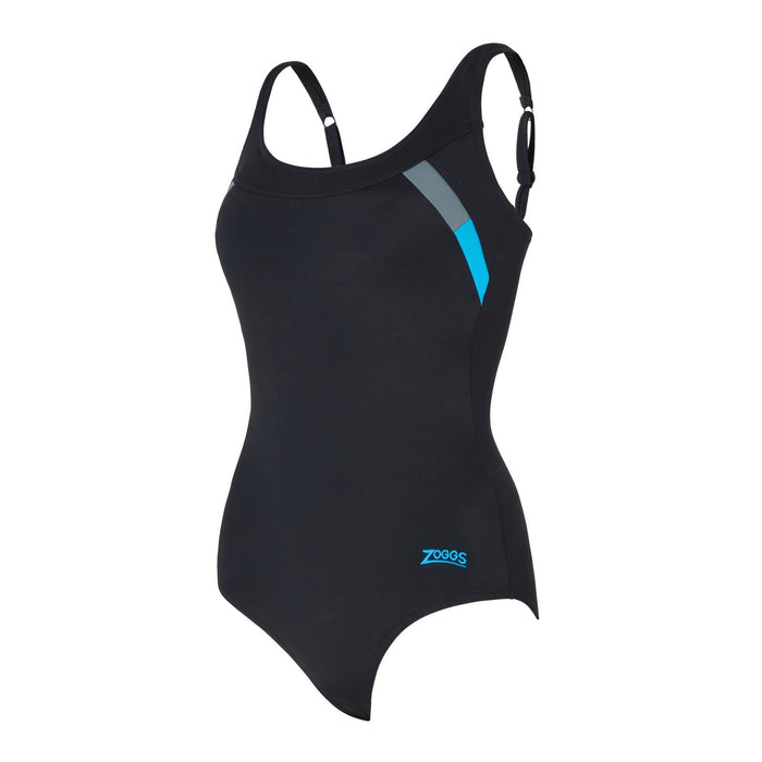 Badeanzug Sydney U Schwarz-Grau Größe 40-XL Zoggs 462581BKGY40