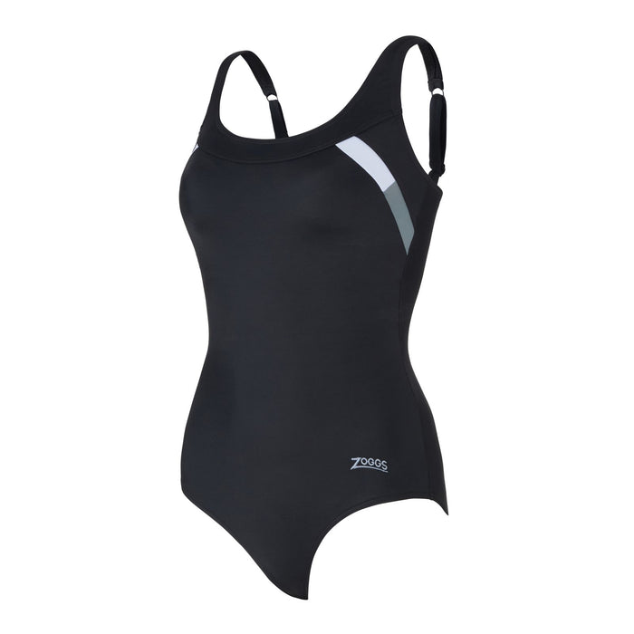Badeanzug Sydney U Schwarz-Weiß Größe 48-5XL Zoggs 462581BKWH48