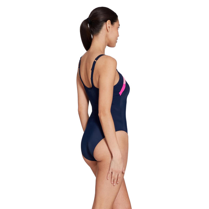 Badeanzug Sydney U Marineblau-Rosa Größe 36-M Zoggs 462581NVPK36