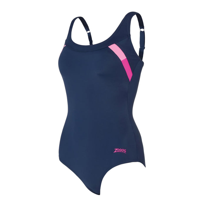 Badeanzug Sydney U Marineblau-Rosa Größe 48-5XL Zoggs 462581NVPK48