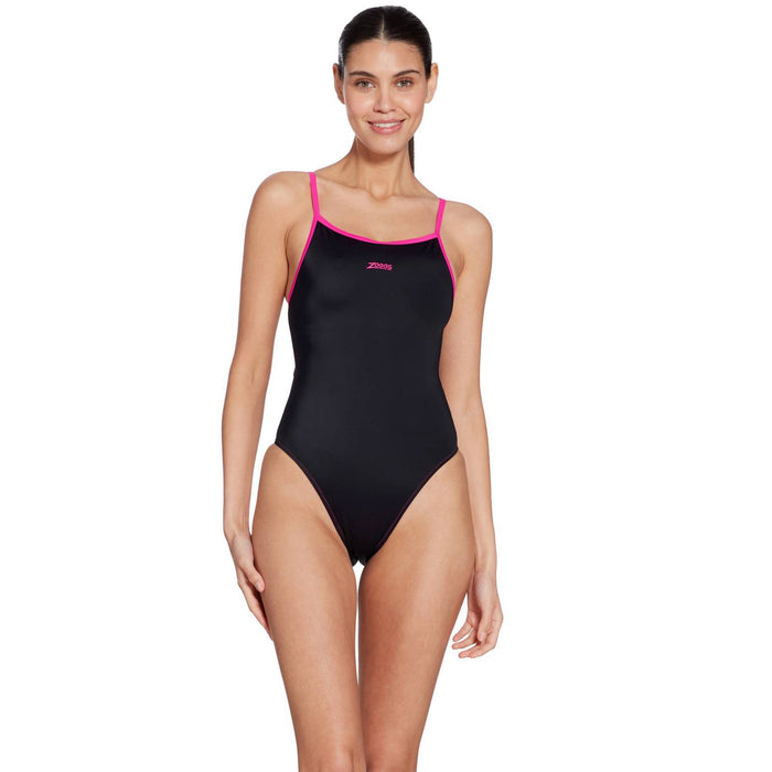 Einteiliger Badeanzug Kona Triback Schwarz-Magenta Größe 28-XXXS Zoggs 462582BKMG28