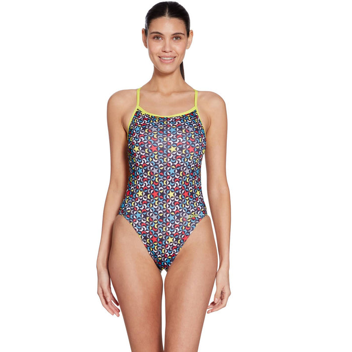 Einteiliger Badeanzug Gedruckter Rayback E+ Supernova Print Größe 40-XL Zoggs 462583SUPE40