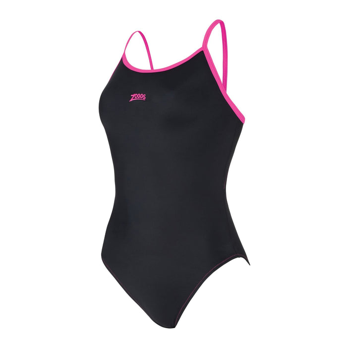 Einteiliger Badeanzug Rom Rayback Schwarz-Magenta Größe 36-M Zoggs 462584BKMG36