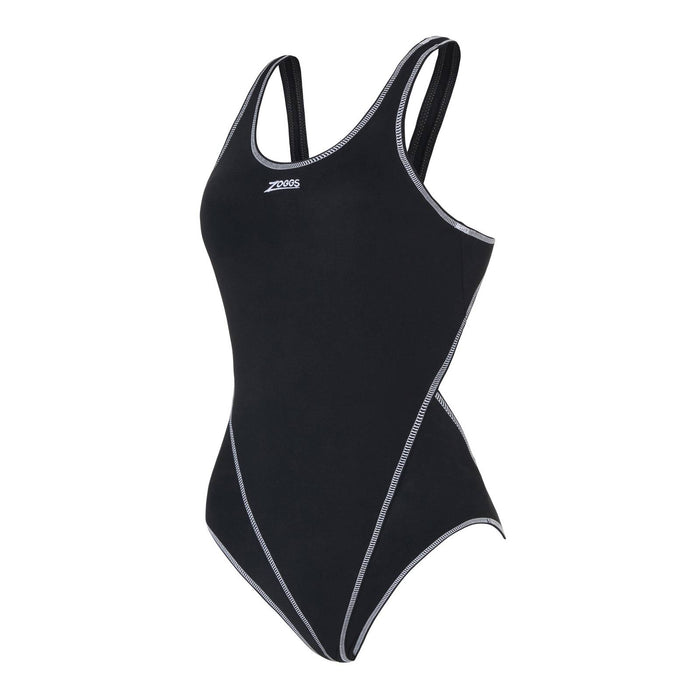 Einteiliger Badeanzug Melbourne Haxback Schwarz-Weiß Größe 34-S Zoggs 462585BKWH34