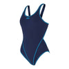 Einteiliger Badeanzug Melbourne Haxback Marine-Blau-Hellblau Größe 32-XS Zoggs 462585NVLB32