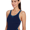 Einteiliger Badeanzug Melbourne Haxback Marine-Blau-Hellblau Größe 40-XL Zoggs 462585NVLB40