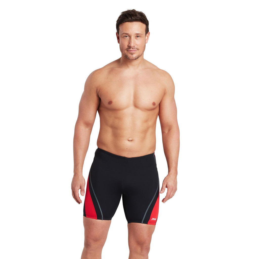 Schwimm Jammers Eaton Mid Männer Schwarz-Rot Größe 42-4XL Zoggs 462923BKRD42