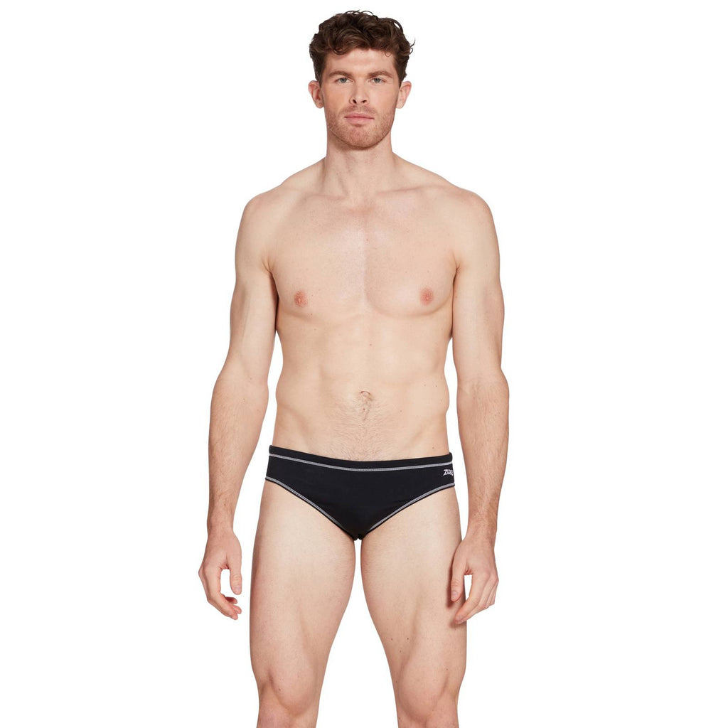 Schwimm Slip Melbourne 6,5 Männer Schwarz-Weiß Größe 42-4XL Zoggs 462934BKWH42