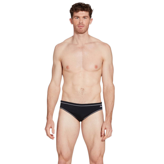 Schwimm Slip Melbourne 6,5 Männer Schwarz-Weiß Größe 42-4XL Zoggs 462934BKWH42