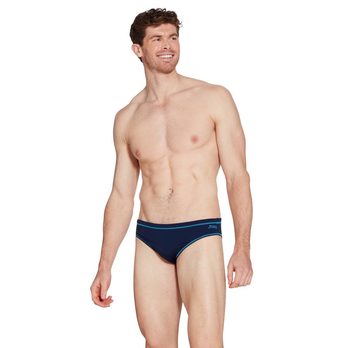 Schwimm Slip Melbourne 6,5 Männer Marineblau-Hellblau Größe 32-M Zoggs 462934NVBL32
