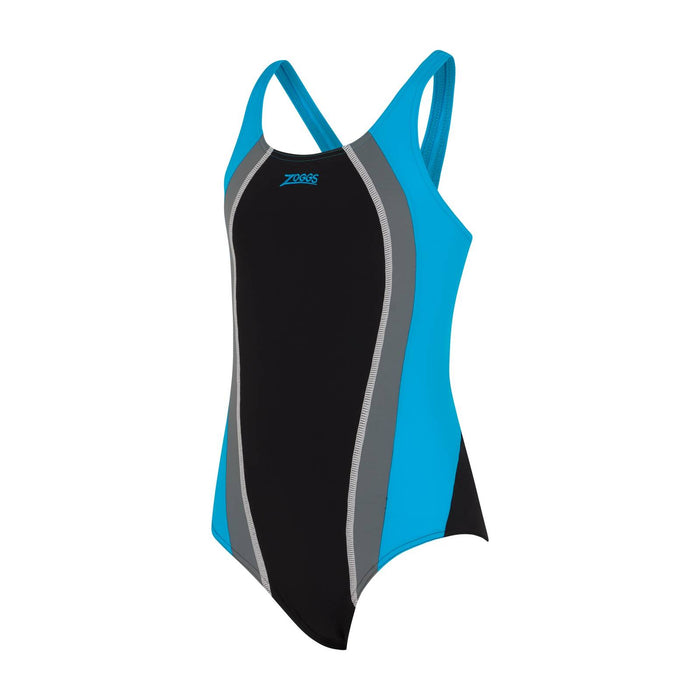 Einteiler Badeanzug Toronto Flyback Mädchen Schwarz-Türkis Größe 34-14A Zoggs 463314BKTQ34