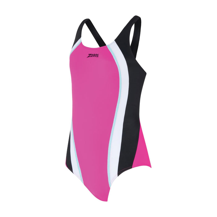 Einteiler Badeanzug Toronto Flyback Mädchen Magenta-Schwarz Größe 34-14A Zoggs 463314MGBK34
