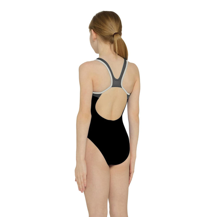 Einteiler Badeanzug Tokyo Iceback Mädchen Schwarz-Grau Größe 32-12A Zoggs 463315BKGY32