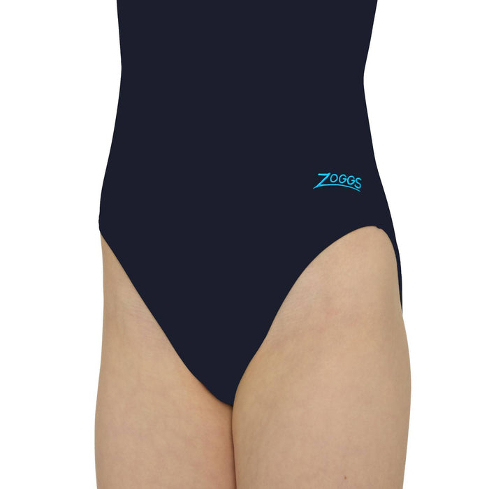 Einteiliger Badeanzug Sydney U Back Mädchen Marine-Lichtblau Größe 34-14A Zoggs 463316NVLB34