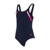 Einteiliger Badeanzug Sydney U Back Mädchen Marine-Rosa Größe 32-12A Zoggs 463316NVPK32
