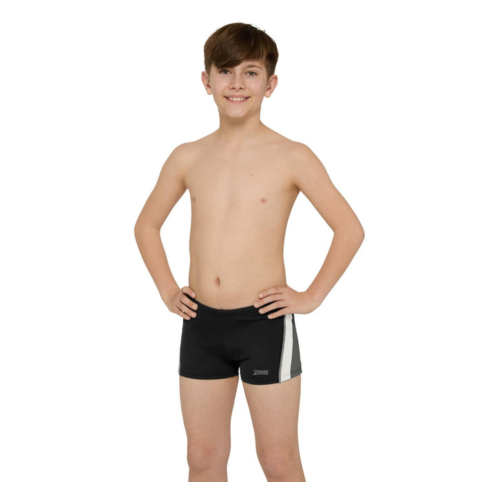 Schwimm Boxer Toronto Hip Racer 21 Junge Schwarz-Grau Größe 24-8A Zoggs 463484BKGY24