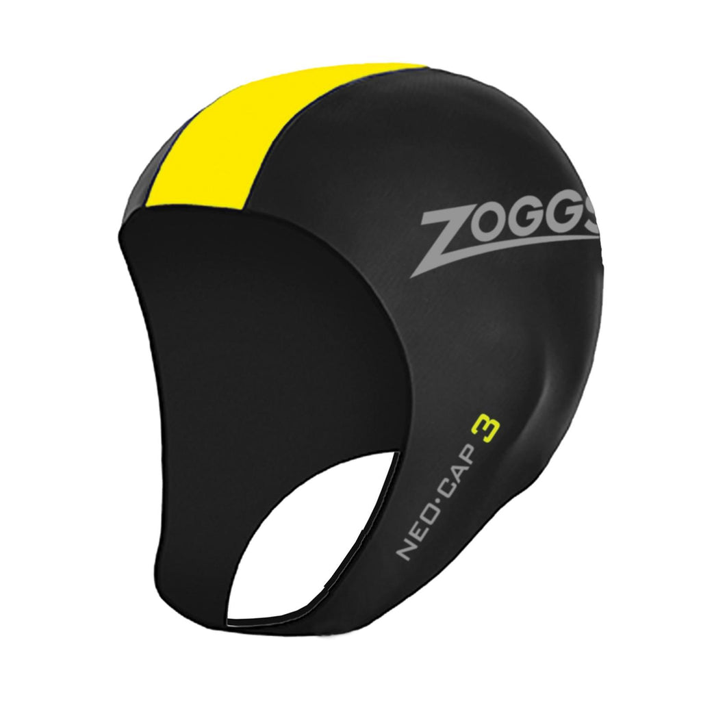 Schwimmkappe Neo 3 Unisex Schwarz-Gelb S-M Zoggs 464044BKYLS-M