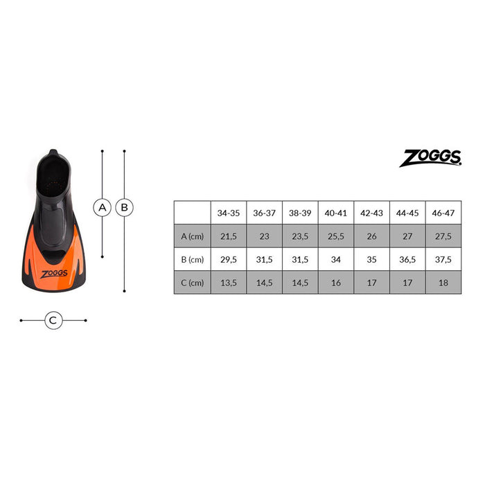 Schwimmflossen Swim Energy Schwarz-Orange EU 34-35-UK 3-4 Zoggs 465214SFOR34