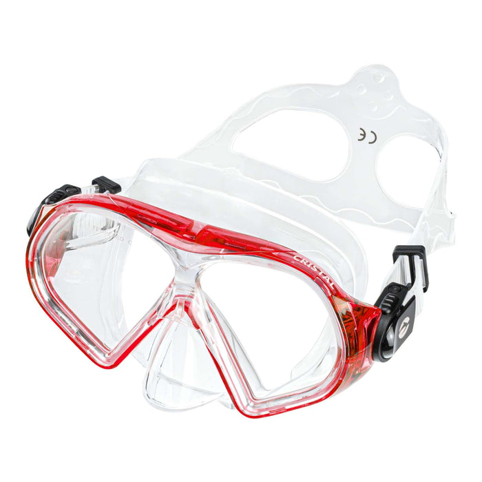 Tauchermaske Cristal Klar-Rot Abysstar 50035RD