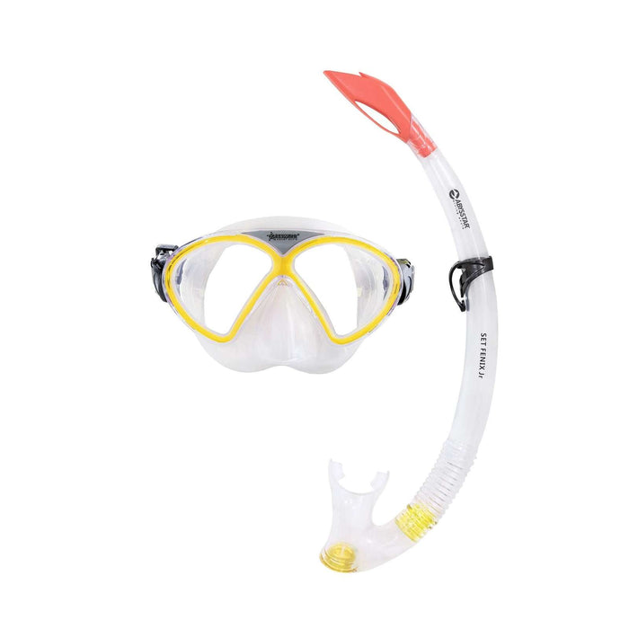 Schnorchelset Fenix Kids Klar-Gelb Abysstar 50058YL