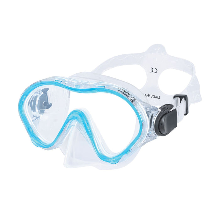 Schnorchelmaske Corfu Kids Klar-Blau Abysstar 50065AQ