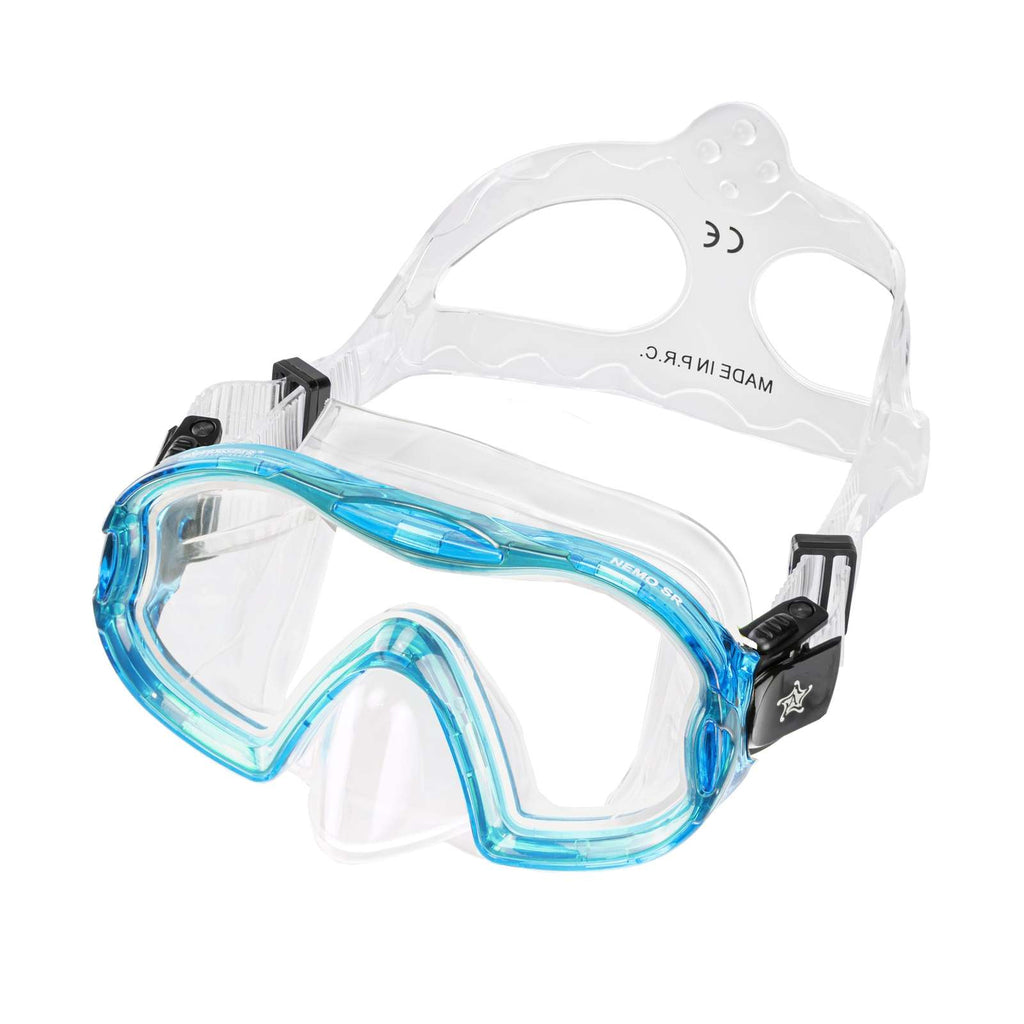 Schnorchelmaske Nemo Kinder Klar-Blau Abysstar 50078BL