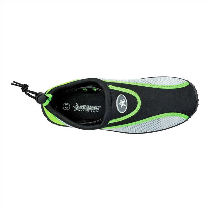 Wasserschuhe Ocean Schwarz-Weiß-Grün Größe 36 Abysstar 50087