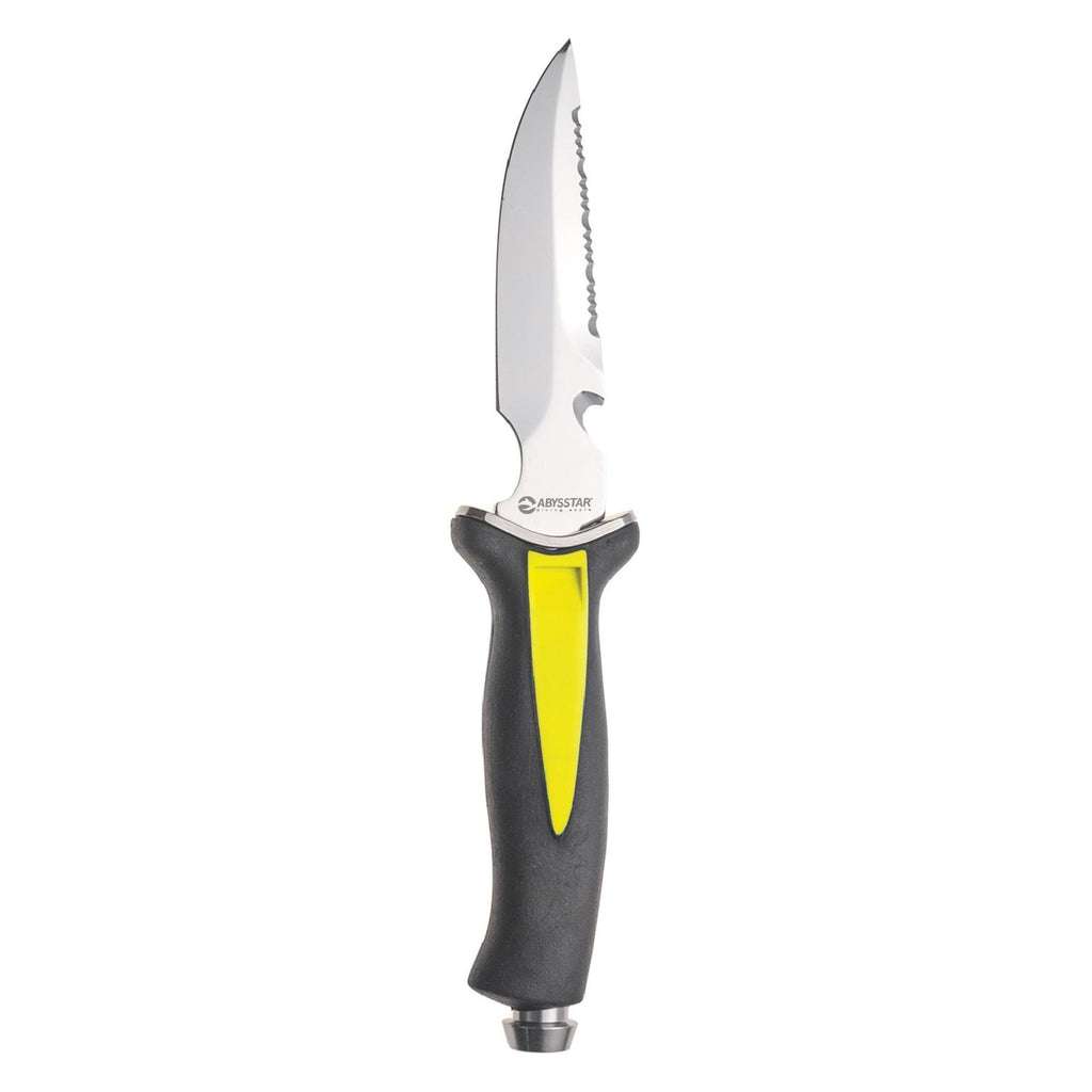 Tauchmesser Amtsenthebung-11 Schwarz-Gelb 11cm Abysstar 50173