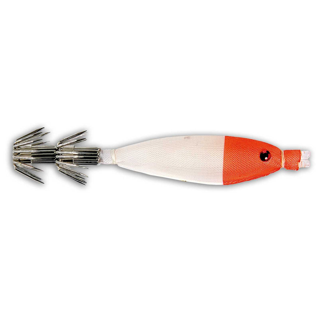 Natürlicher Weicher Tintenfisch-Jig Weiß Rot 4g 7cm Lineaeffe 5097107