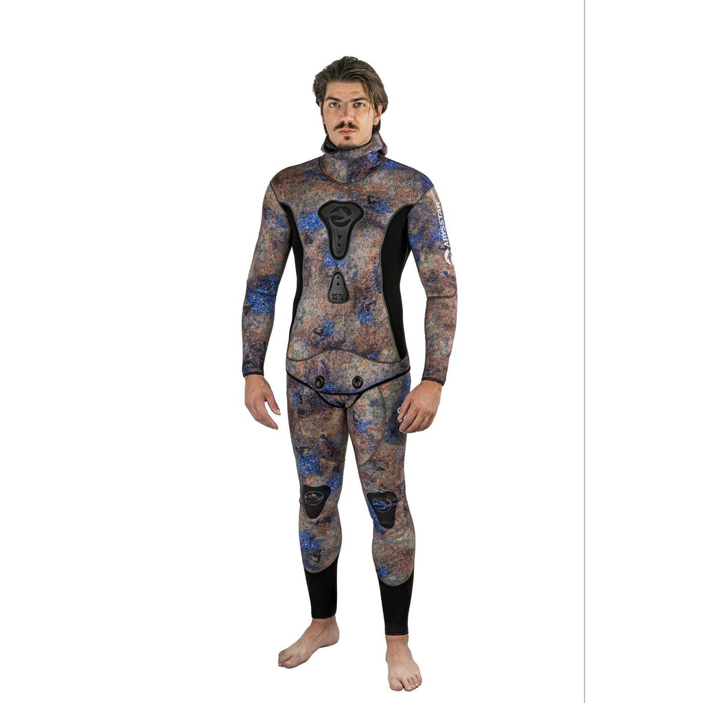 Spearfishing Vollanzug Octoskin Mann 3mm Camo-Braun-Blau XL Abysstar 59038