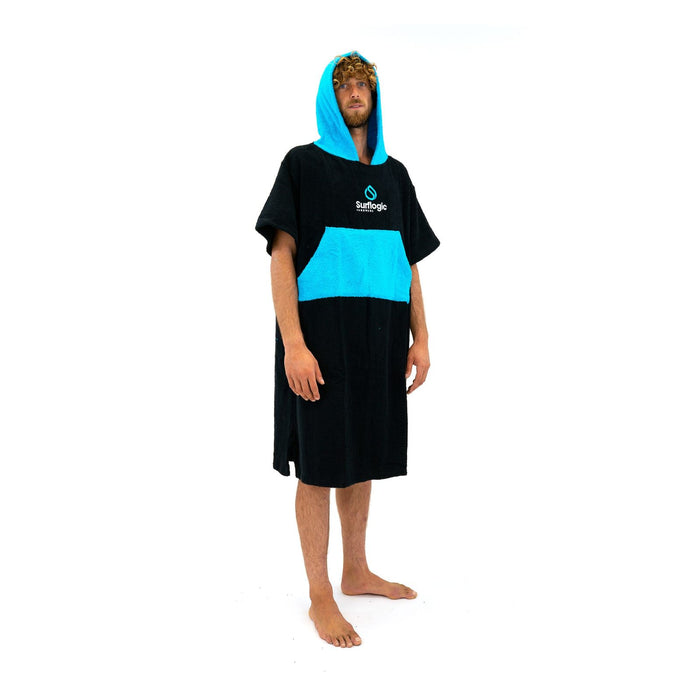 Poncho Schwarz-Cyan Surflogic 59802